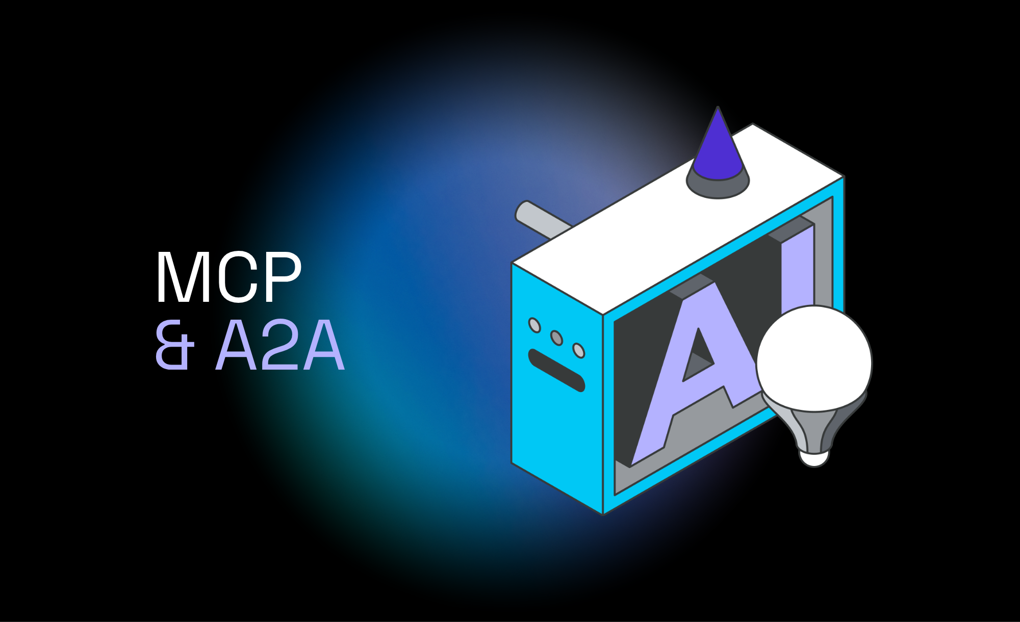 AI illustration and text MCP & A2A