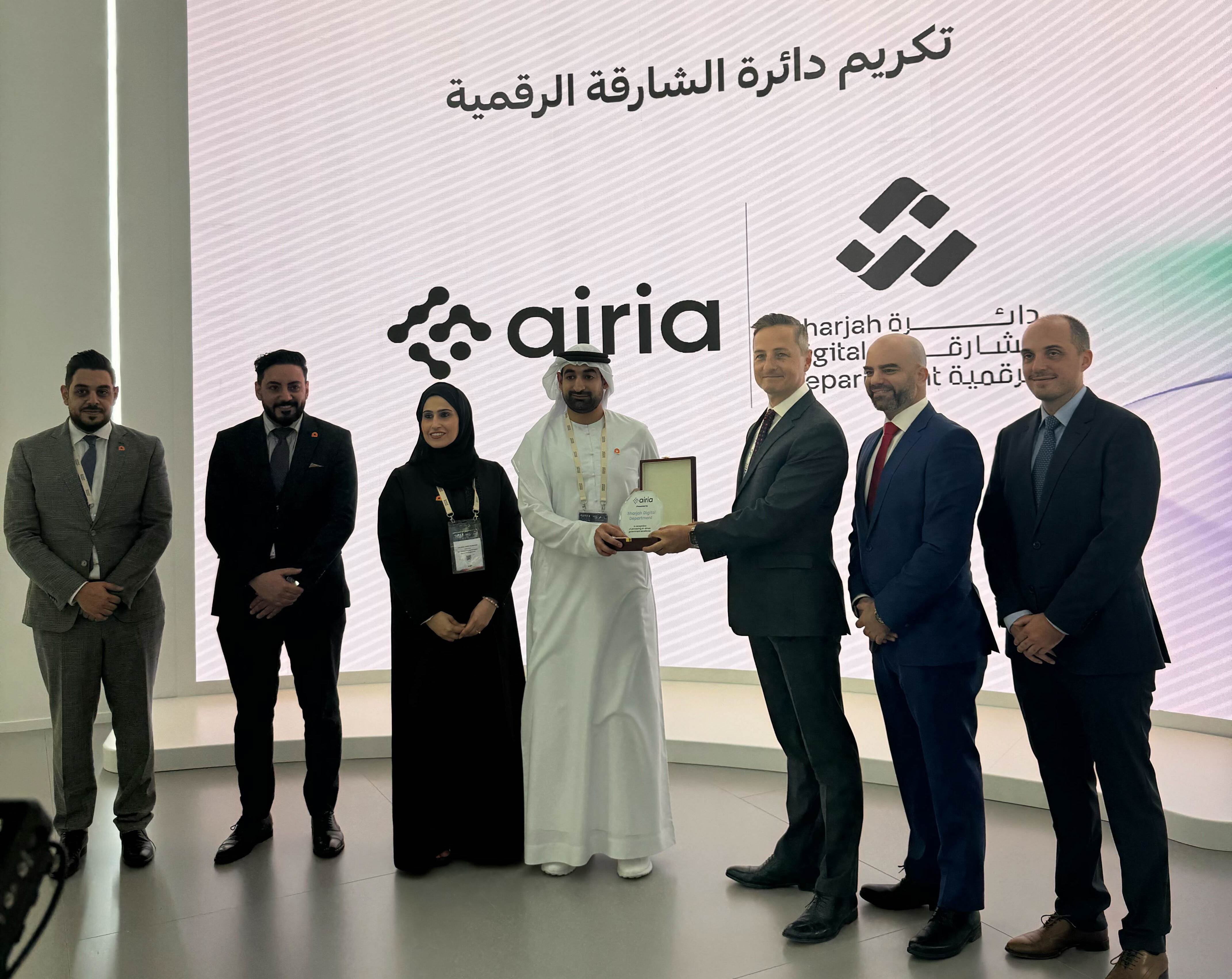 Airia Awards Sharjah Digital Department for Pioneering AI-Driven Government Excellence
