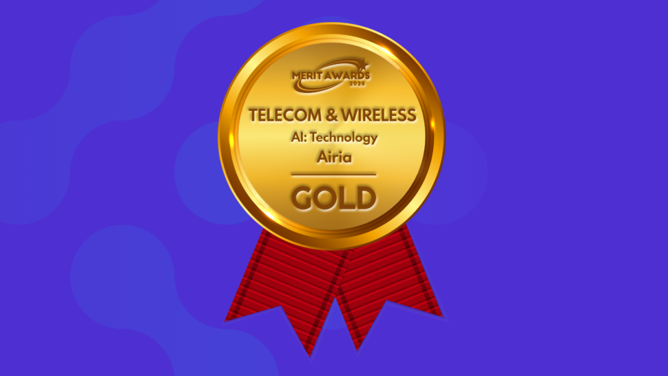 Airia Wins Telecom & Wireless AI: Technology Gold Award at 2026 Merit Awards