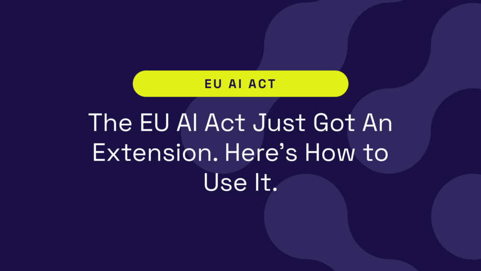The EU AI Act Just Got An Extension. Here’s How to Use It.